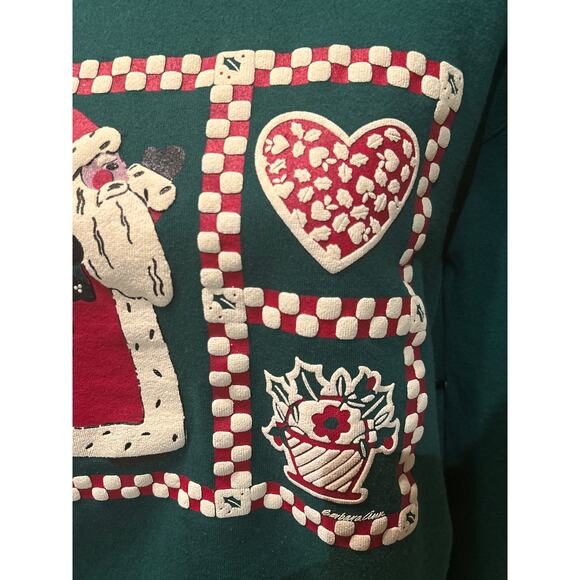 Vintage Puff Print Christmas Sweatshirt 90s - Picture 3 of 5